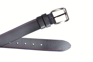 PASEK MĘSKI 4 CM CZARNY CZERWONO-NIEBIESKA NIĆ (3).JPG